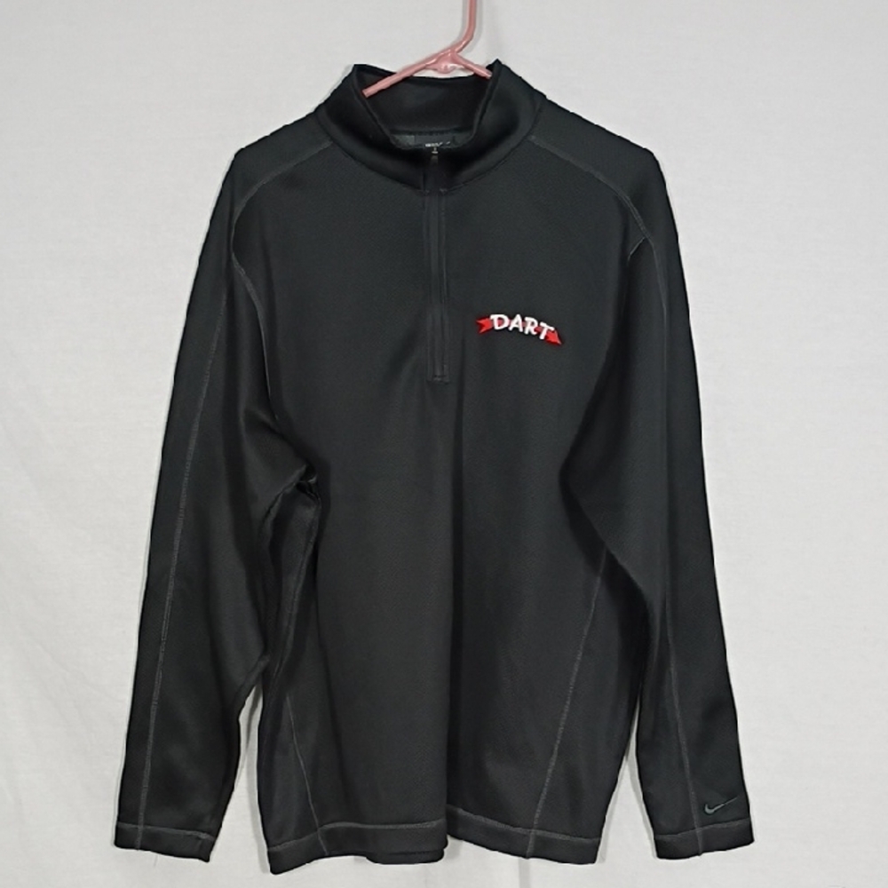 EUC Nike Golf Quarter Zip Long Sleeve Top With Dart Logo Dri-fit Mens Size XL